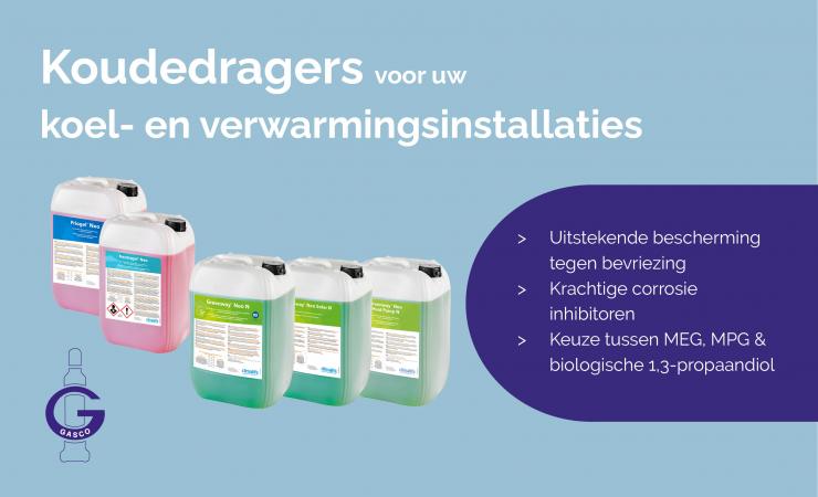 Koude- en warmtedragers voor uw koel- en verwarmingsinstallaties